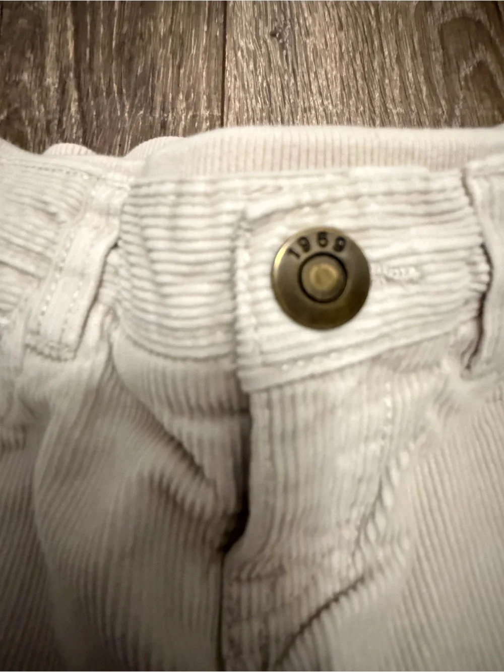 Baby Gap Baby White Ivory Corduroy Pants 18-24 Months Adjustable Waist